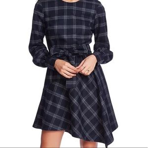Soft Plaid Asymmetrical Hem Long Sleeve